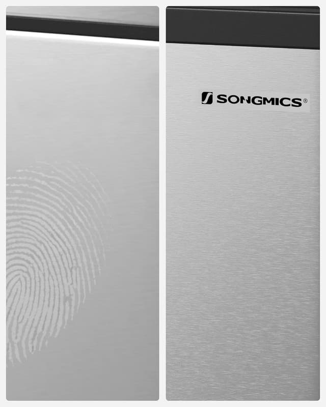 Thumbnail 6 de SONGMICS Pattumiera di riciclaggio 30 l con 2 pedali e 2 scomparti (2 x 15 l) in argento e nero