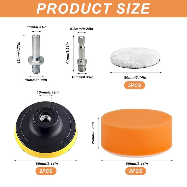 Thumbnail 1 de 17‑Piece Car Polishing Pads for Drill