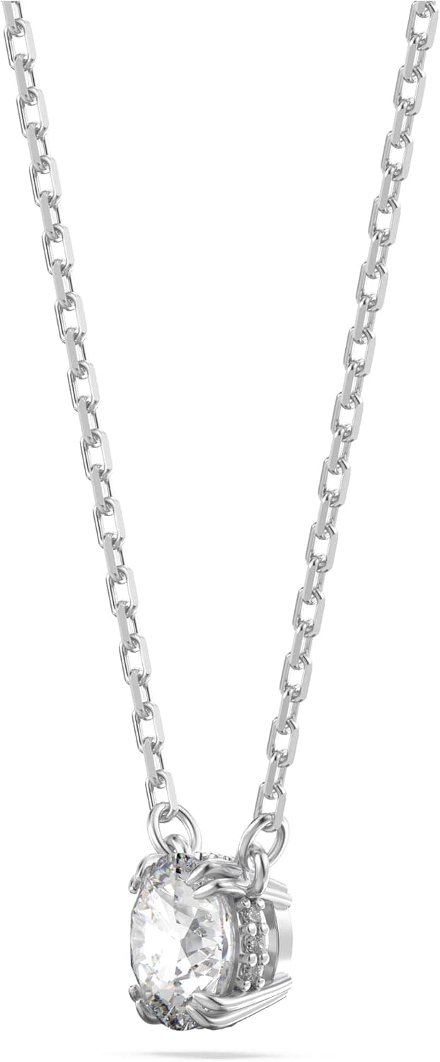 Thumbnail 4 de Swarovski Stilla Set Weiß Rhodiniert Halskette Ohrringe