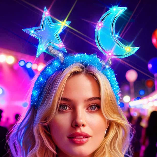 Imagen de Unicra Light Up Headband Star Moon LED One Size en OfertitasTOP