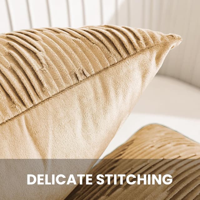 Thumbnail 6 de Ystyle lot de 2 housses de coussin en velours 40x40 avec fermeture éclair cachée en forme de cœur