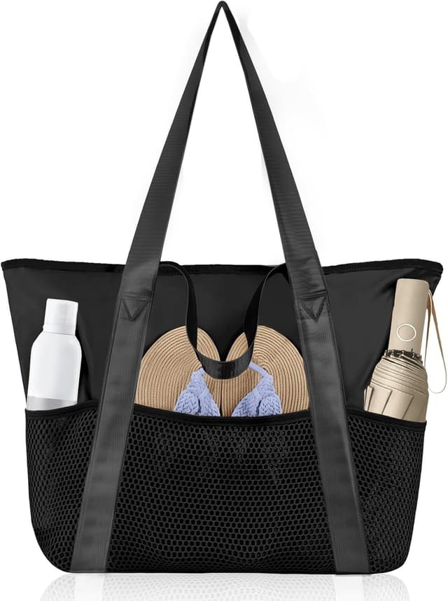 Detalle de flintronic Borsa Mare Grande Donna impermeabile con rete e tasche, per spiaggia e piscina