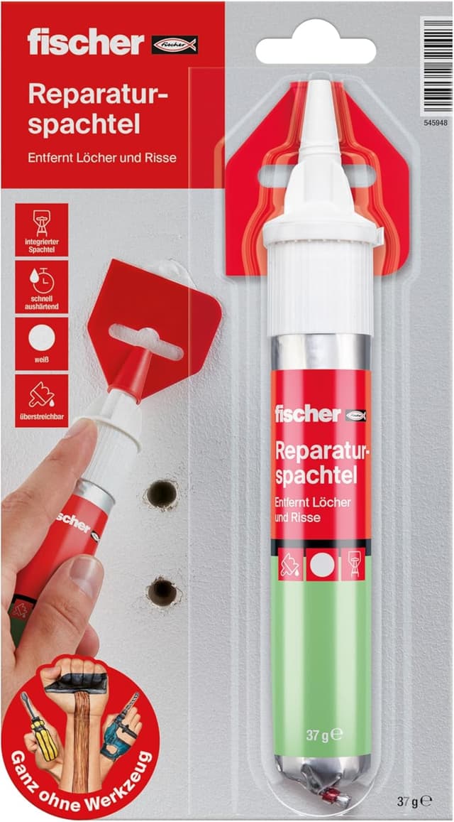 Detalle de Fischer REPAIR spatola di riparazione in gesso rapido, 70 ml