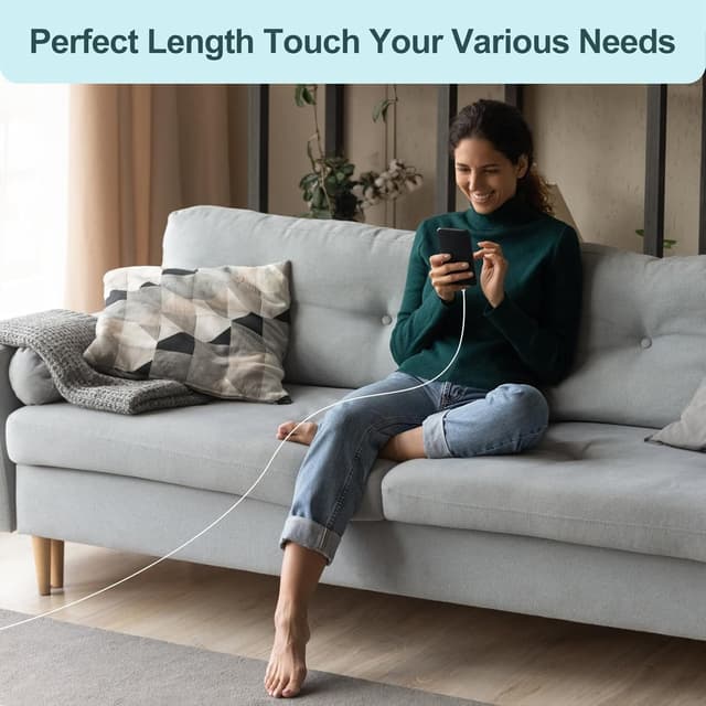 Detalle de COONCXEN 240W USB-C Fast Charge Cable 10ft