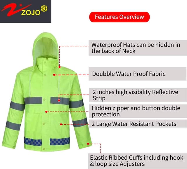 Thumbnail 1 de zojo High Visibility Rain Suit 2XL