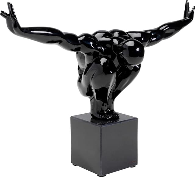 Detalle 2 de Kare Design Objet décoratif Athlète noir en marbre — Sculpture d’intérieur, 29x43x15 cm