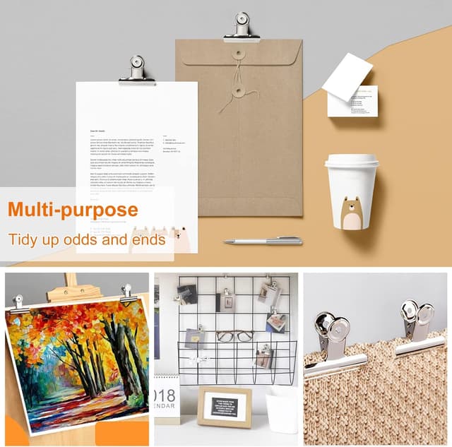 Detalle 2 de GUOKOFF Bulldogge Clip 75 mm, 6er-Set