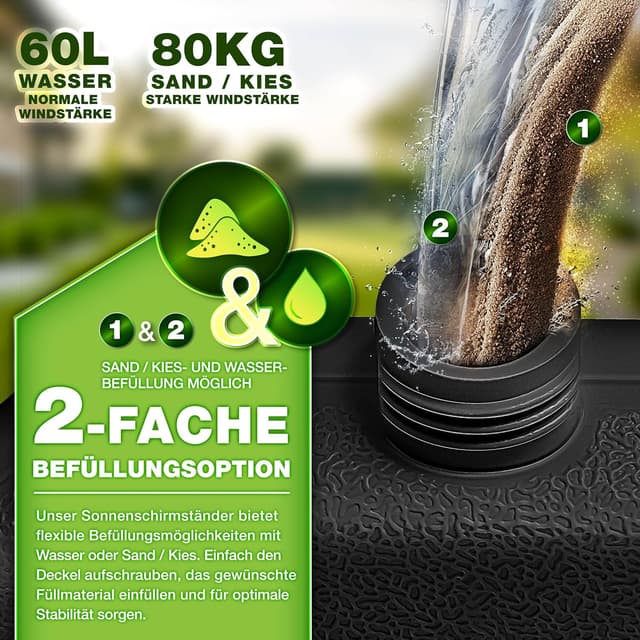 Thumbnail 2 de tillvex Sonnenschirmständer 60 L / 80 kg