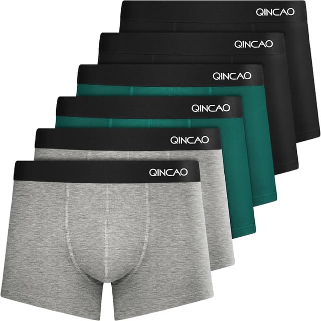 Thumbnail 5 de QINCAO Boxer da uomo confezione 6 pezzi taglia S–4XL 🩲