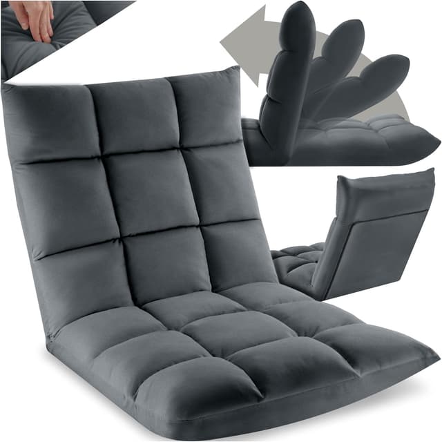 Detalle de tectake® Sillon Plegable Lectura Respaldo 14 posiciones