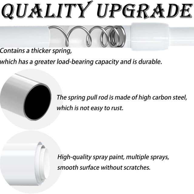 Thumbnail 6 de Gardinenstange Klemmstange 60-105 cm, 2 Stück