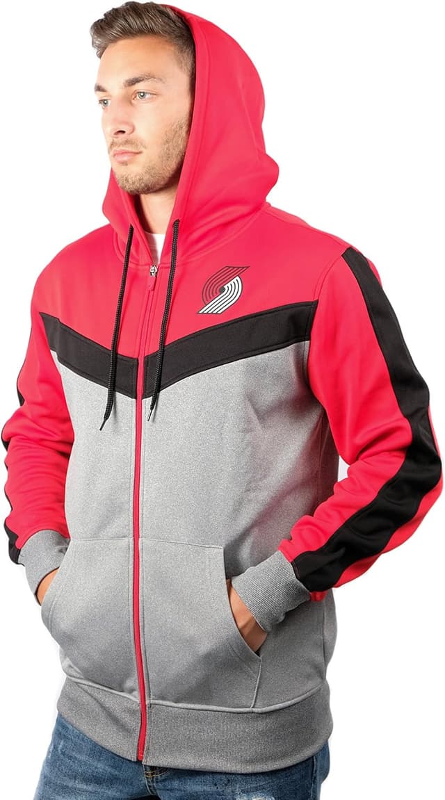 Detalle de Ultra Game Men’s NBA Official Full Zip Hoodie Sweatshirt