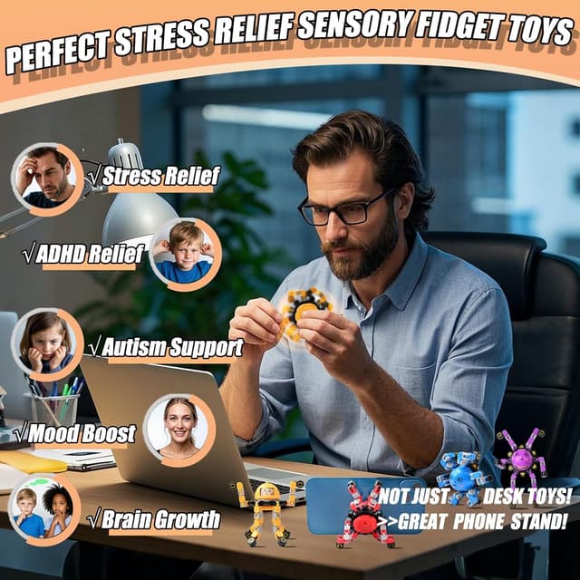 Thumbnail 4 de Felly Fidget spinners 4 pièces anti-stress