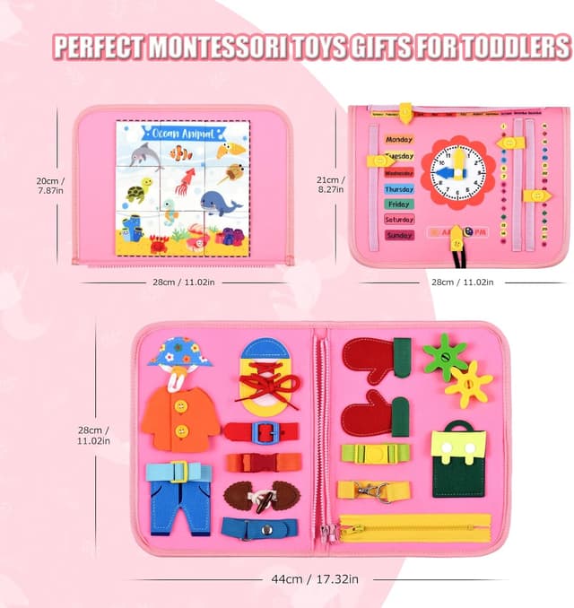 Thumbnail 6 de Busy Board Montessori Toys for Toddlers 1–6 Years