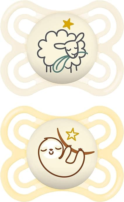 Detalle de MAM Chupetes que Brillan en la Oscuridad ✨, 2-6 Meses, 2 Uds