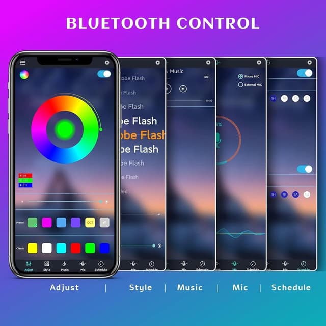 Thumbnail 6 de LyLmLe projecteur piscine LED 10W 12V avec aimant, pilotage via appli et synchronisation musique (IP68, câble 8 m)