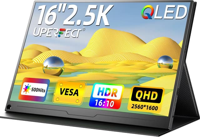 Detalle de UPERFECT QLED portable monitor 16 inch 2.5K