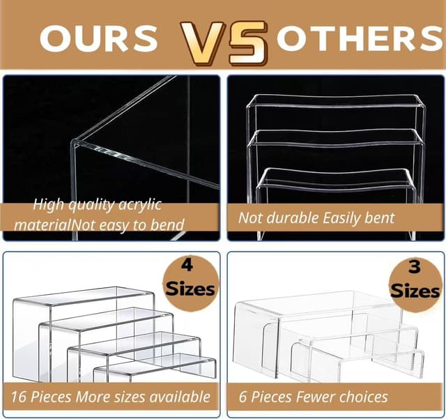Detalle de Deefongo Acryl Display Risers 6 Stück