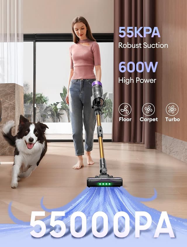 Detalle de Ultenic U20 cordless vacuum 55KPa