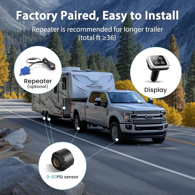 Detalle 2 de Tymate TM7 TPMS with 4 External Sensors