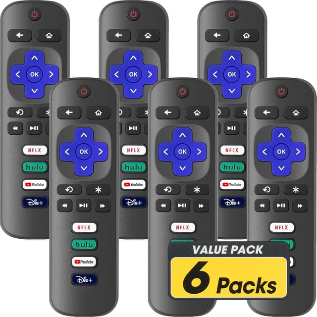Detalle de 6-Pack Roku TV Replacement Remote