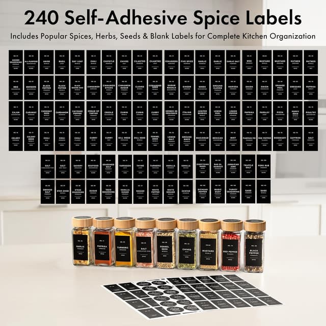 Thumbnail 6 de EDELHAUS Square Spice Jars 4oz, 24-pack 🧂