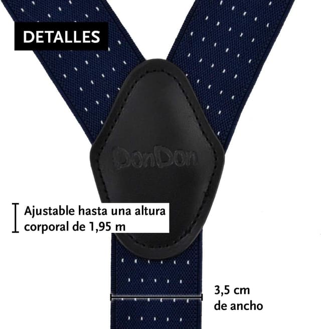 Thumbnail 2 de DonDon Tirantes hombre 3,5 cm con 4 clips