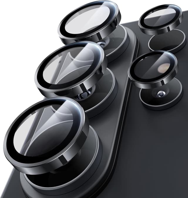 Detalle de Hoerrye for Samsung Galaxy S26 Ultra Camera Lens Protector (9H+ tempered glass, 12FT military grade) – Case-friendly invisible fit