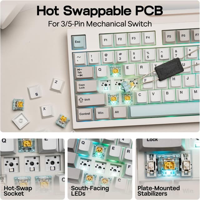 Thumbnail 6 de EPOMAKER QK108 8000mAh wireless mechanical keyboard