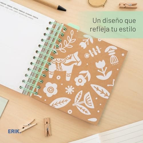 Thumbnail 5 de Grupo Erik Agenda Escolar 2025-2026 Día por Página Kraft — Agenda primaria con pegatinas