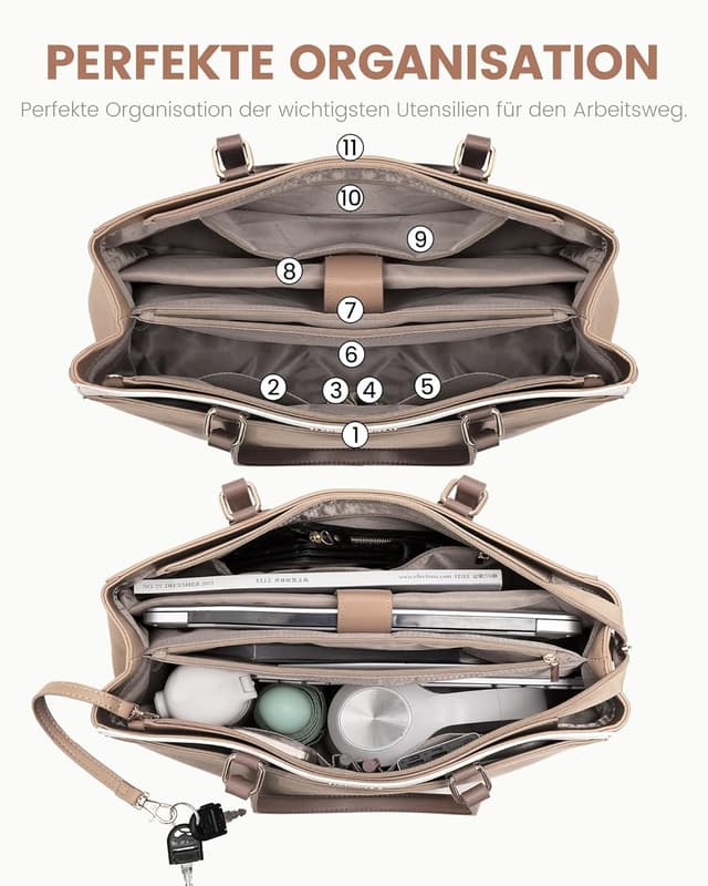 Detalle de LOVEVOOK Laptoptasche 15,6 Zoll Business Bag