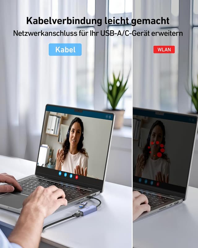 Detalle 2 de BENFEI USB-C Ethernet Adapter 1 Gbit/s đ