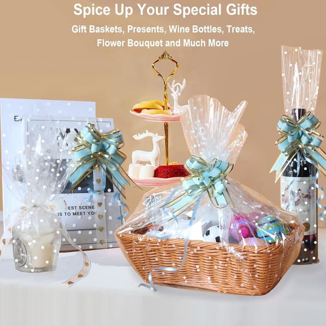 Detalle 1 de 80CM x 100M Klare Mit Punkt Cellophan Rolle