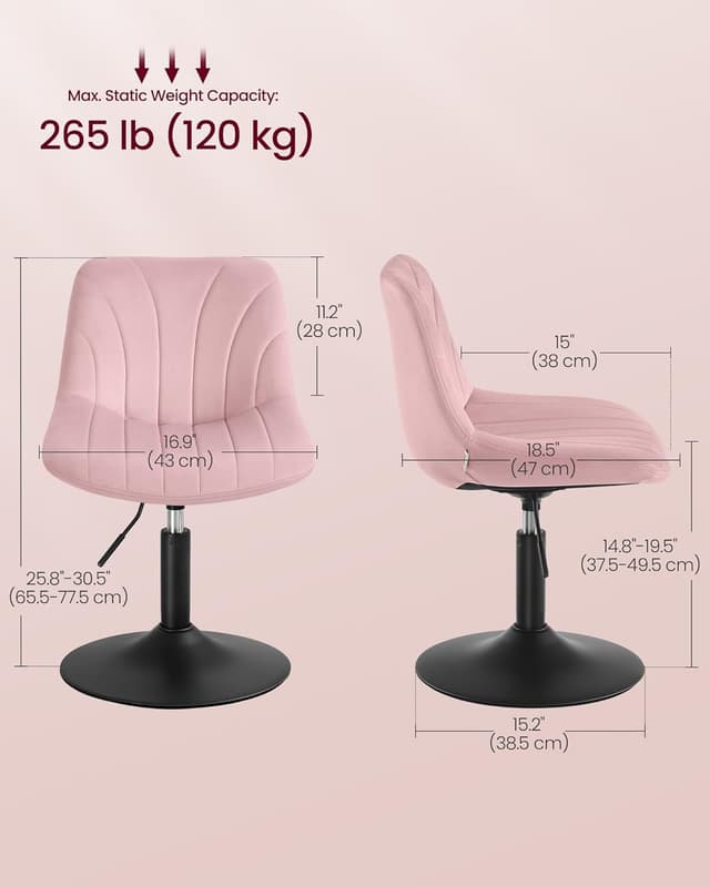 Thumbnail 1 de VASAGLE Dressing Table Chair 360° Swivel