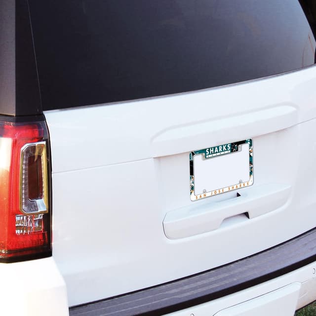 Detalle de NBA Basketball Primary Chrome License Plate Frame (12" x 6") for Cars, Trucks, and SUVs