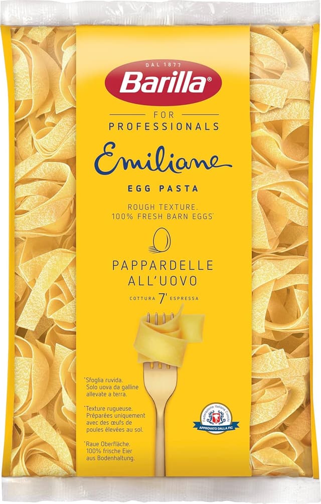 Detalle de Barilla Emiliane Chef Pappardelle all’ Uovo – 6er Pack (6 x 1kg)