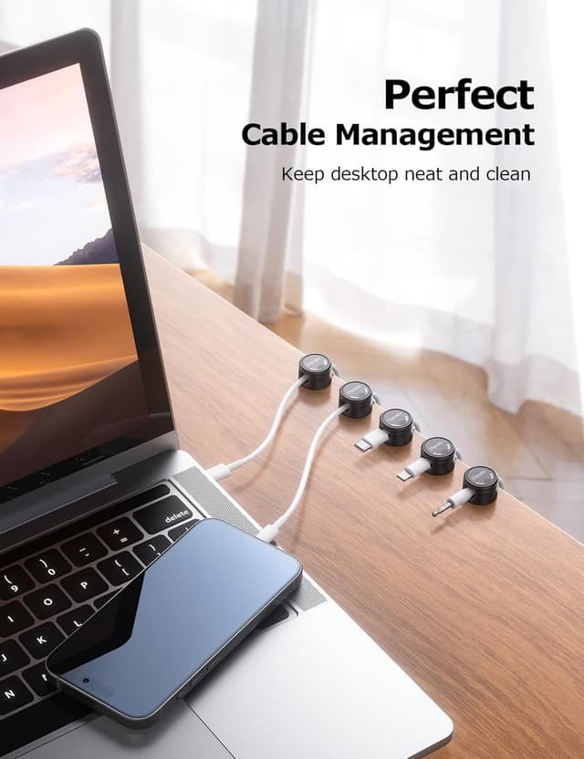 Detalle de 16 Pack magnetic cable clips 7.5mm