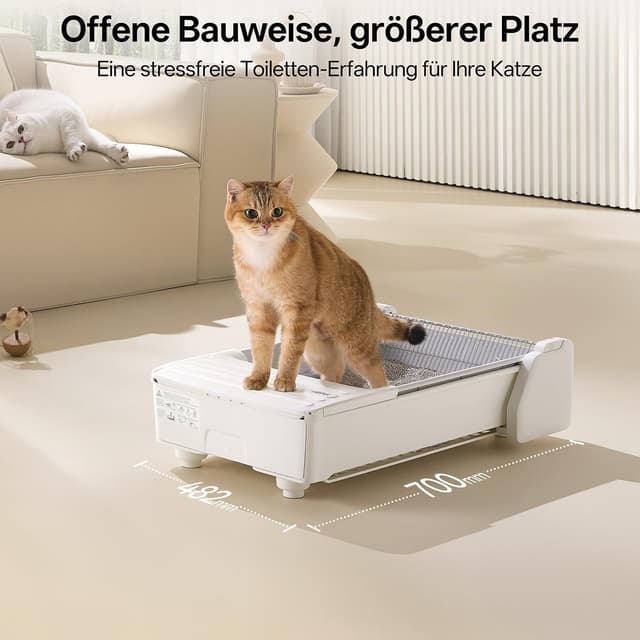 Detalle 2 de UBPET C31 lettiera autopulente open-top con controllo app e sistema a doppio rastrello