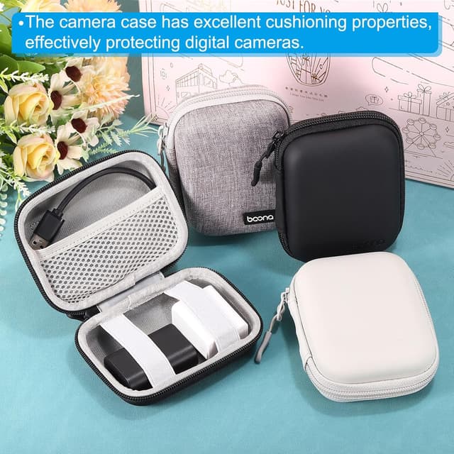 Detalle de PATIKIL Digital Camera Carrying Case (EVA Small) – Grey protective EVA storage bag for compact cameras