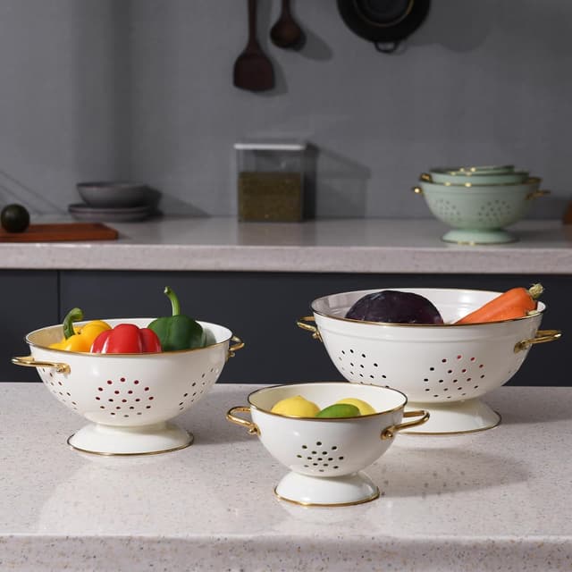 Thumbnail 5 de Metal Colander Set 3-piece 🍽