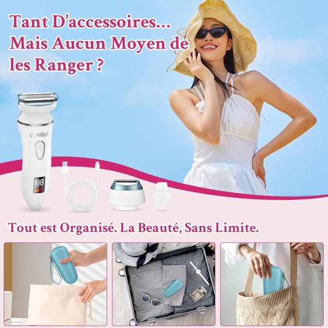 Thumbnail 6 de Ruycllo Rasoio Elettrico Donna 2 in 1 trimmer bikini impermeabile IPX7 🪒