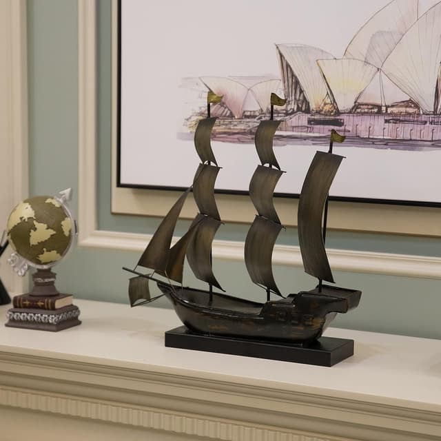 Thumbnail 2 de Vintiquewise Sailboat Centerpiece 20" ⚓