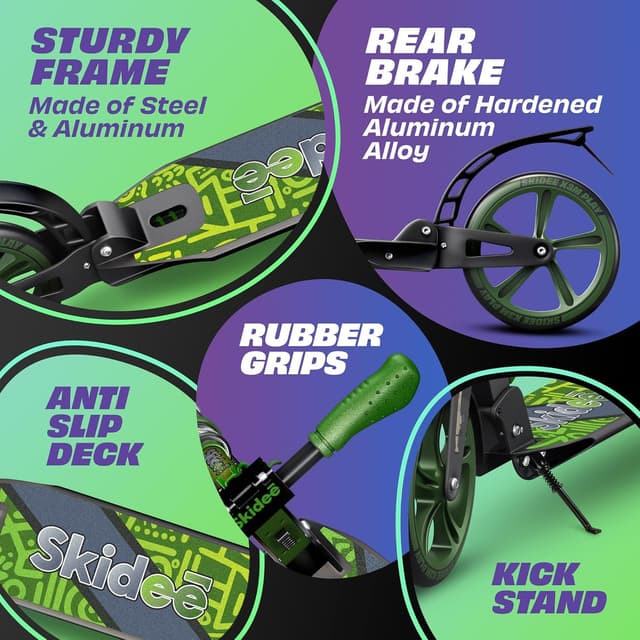 Thumbnail 5 de Skidee Adult & Teen Scooter 220 lb