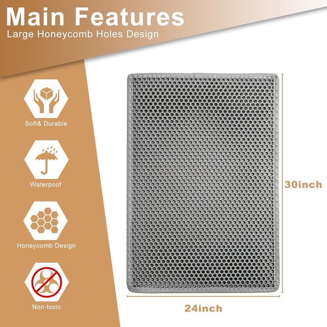 Thumbnail 4 de Garoopion Tappetino Lettiera Gatto 76×61 cm 🐱