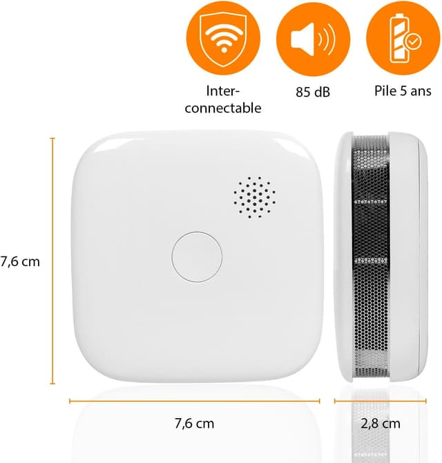 Thumbnail 2 de Smartwares FSM-11652 détecteurs de fumée 2 pièces 📢
