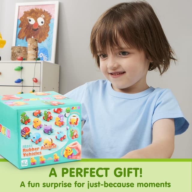 Thumbnail 4 de JOYIN Mini-Voitures en Caoutchouc 16 pièces