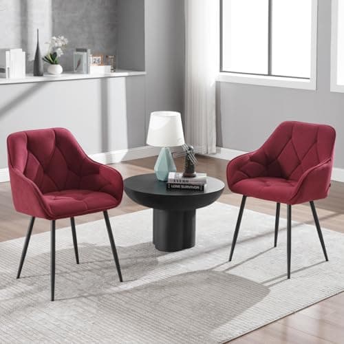 Thumbnail 3 de WOLTU EZS02bd-4 - Sillas de Cocina 💺 de Terciopelo Burdeos