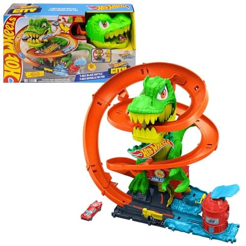 Detalle de Hot Wheels T-Rex Batalla en llamas Conjunto