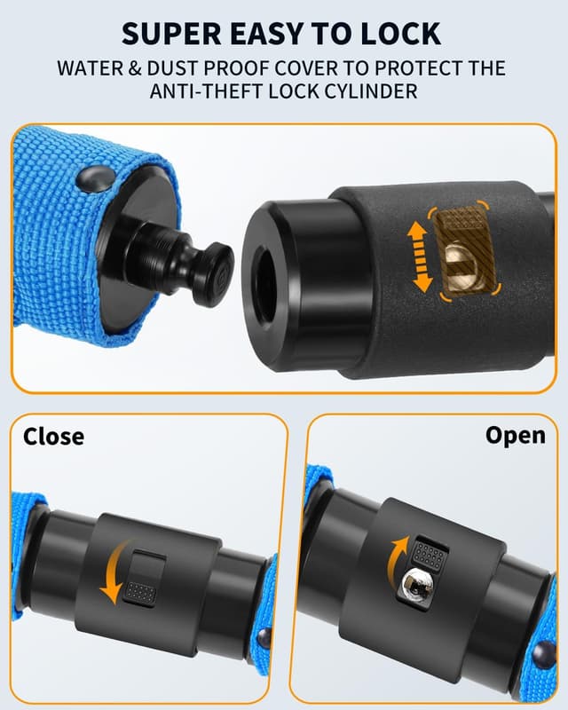 Detalle 2 de Sportneer lucchetto a catena 8 mm per bici