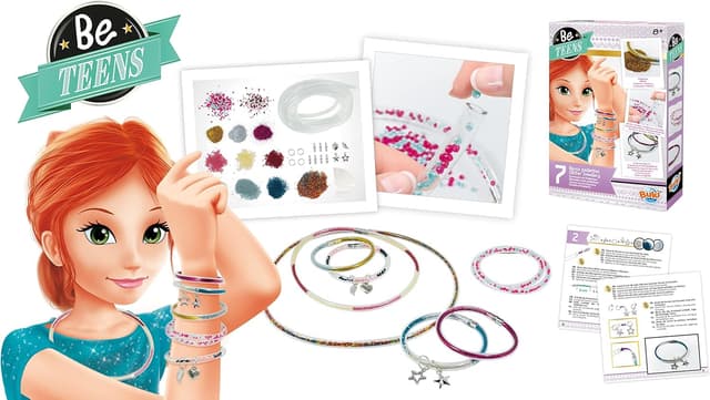 Detalle de BUKI BE105 Be Teens Schmuck mit Pailletten – Bastel-Set für eigene Schmuckstücke
